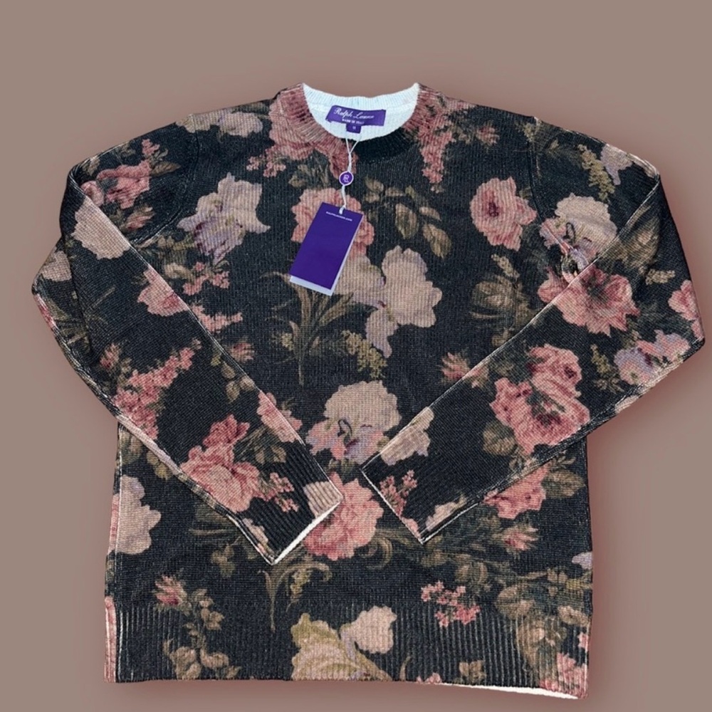 Ralph Lauren Floral Print Crewneck Sweater - Picture 7 of 7